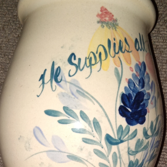 Yesteryears spoon holder is a vintage Pottery Crock, Made in Marshall Texas - Picture 3 of 7